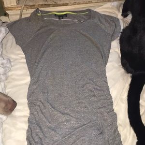 Grey curve fitting dress